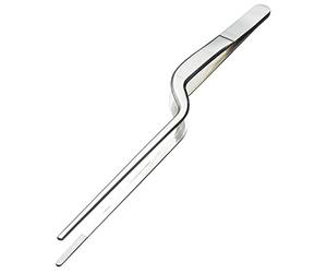 MasterClass Pinzette da cuoco angolate / Pinze per placcare, acciaio inox, 21 cm