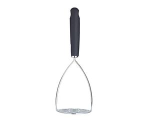 MasterClass Schiacciapatate, schiacciapatate manuale, in acciaio inox con impugnature ergonomiche soft-touch, 27 cm (''10,6), nero