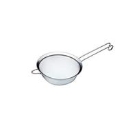 MasterClass Setaccio a maglia fine, acciaio inossidabile, bordo lucidato e pratica ciotola rotonda con impugnatura a gancio, 18 cm (7"), Tagged, argento