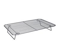 MasterClass Smart Ceramic Roasting / Cooling Rack con rivestimento antiaderente e gambe pieghevoli, filo in acciaio al carbonio, grigio, 35,5 x 23 cm