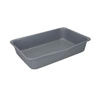 MasterClass Smart Ceramic Roasting Tins con rivestimento antiaderente privo di PTFE, PFOA e BPA, acciaio al carbonio, set impilabile in confezione regalo di 2 grandi vassoi per arrosti profondi / coperchio