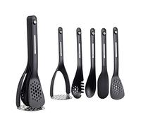 MasterClass Smart Space Set di utensili da cucina magnetici in plastica e silicone, 9 x 9 x 30 cm (3,5" x 3,5" x 12") - Nero (5 pezzi)