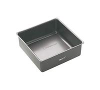 MasterClass Teglia da forno, teglia per torte con fondo antiaderente e sciolto, senza PTFE, PFOA e BPA, robusto acciaio al carbonio spesso 1 mm, teglia profonda per torte, quadrata, 18 cm (7")