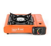 MasterCook - Fornello a gas bistrò portatile 1 fuoco 2.1 Kw con bomboletta ricaricabile NON inclusa perfetto per case a mare o per campeggio o come fornello di emergenza