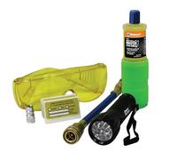 Mastercool 53597 Kit Torcia UV Compatta | Rilevamento Perdite e Sigillante Climatizzatore Auto | 17 LED UV, Iniettore Cartuccia, R134a, Compatibile Ibrido & Elettrico