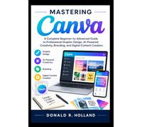 MASTERING CANVA: A Complete Beginner-to-Advanced Guide to Professional Graphic Design, AI-Powered Creativity, Branding, and Digital Content Creation.