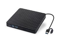 Masterizzatore CD DVD Externo,Unità DVD Esterna USB 3.0/Type C Drive DVD ROM CD USB CD Player +/-RW Writer/ReWriter/Player, grande compatibile Windows/Mac OS per Apple MacBook Pro/Laptop/Desktops/PC