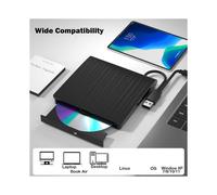 Masterizzatore CD/DVD RW Esterno USB 3.0 Type-C, Unità DVD Esterna Portatile, Unità Ottiche Esterne per PC e