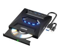 Masterizzatore DVD/CD esterno Unitek T1037A01 con hub USB e lettore SD