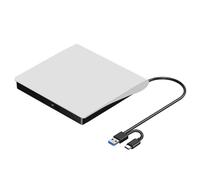 Masterizzatore DVD esterno con spazzole e porta USB 3.0 - Lettore CD/DVD portatile con unità ottica per laptop e computer desktop -