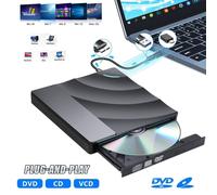 Masterizzatore DVD esterno, portatile USB 3.0 e Type-C per laptop, desktop, Mac, iOS e Windows 11, Plug and Play