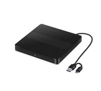 Masterizzatore DVD esterno sottile 2 in 1, lettore CD ottico portatile USB 3.0 di tipo C for laptop e desktop Ad alta velocità