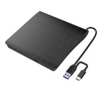 Masterizzatore DVD esterno Xlyne 570501 USB 2.0 e USB-C nero