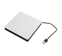 Masterizzatore DVD RW CD esterno ultrasottile in bianco e nero, lettore, masterizzatore DVD portatile stereo for laptop USB3.0