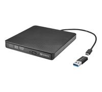 Masterizzatore DVD Sandberg USB-C/A Esterno Nero PC Mac con Vassoio