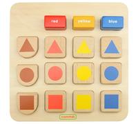 Masterkidz tavola educativa in legno - classificazione di forme e colori