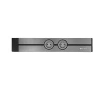 MASTERLED [Garanzia europea] Binario Pista spina parete, fino a 7 prese, Multipresa lineare, binario modulare, collegamento scorrevole, binario elettrico, Power Strip, 50 cm (2 Schuko)
