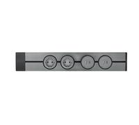 MASTERLED [Garanzia europea] Binario spina parete, fino a 7 prese, Multipresa lineare, binario modulare, collegamento scorrevole, guida elettrica, Power Strip, 50 cm