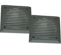 MASTERLINE Griglie quadrate in plastica GRIGIE per altoparlanti auto diametro 100 mm. Coppia UNIVERSALI. Disponibili anche in colore NERO.