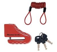 MASTERLOCK - Master Lock Bloccadisco Per Moto O Bloccadisco Per Scooter, 80 Mm Con Serratura A Chiave E Perno Con Diametro 5.5