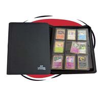 Masterphil Album per Top Loader, Album con chiusura a ZIP per 252 toploader (Raccoglitore completo di pagine, Nero)