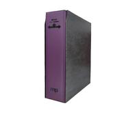 Masterphil MegA TOP BINDER, Raccoglitore ad Anelli per Carte Gradate Pokemon, Yu-Gi-Oh, Magic (VUOTO - Viola con Custodia Nera)