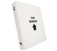 Masterphil Top Binder, Raccoglitore ad anelli per Carte Collezionabili per Pokemon, Yu-Gi-Oh, Magic (Solo Raccoglitore, Bianco simil carbonio con custodia nera)