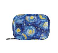 Masterpiece - Borsa per medicine, riutilizzabile, con scomparti rimovibili, motivo: notte stellata