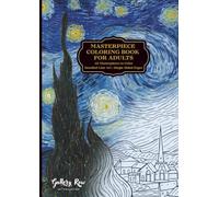 Masterpiece Coloring Book for Adults: 40 Masterpieces to Color | Detailed Line Art | Single-Sided Pages