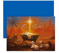 Masterpiece Studios Holiday Collection - Biglietti di Natale religiosi con buste, 19,8 x 14,2 cm