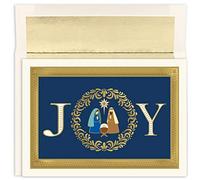 Masterpiece Studios Holiday Collection - Biglietti di Natale religiosi in rilievo con buste foderate in alluminio, 19,8 x 14,2 cm, 16 pezzi