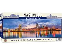 MasterPieces - 1000 Piece Jigsaw Puzzle, Nashville Skyline Panoramic, Fun for Ad