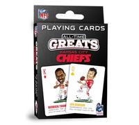 MasterPieces Carte da gioco, carte da gioco Kansas City Chiefs All-Time Greats, mazzo di carte da gioco con licenza ufficiale per adulti, bambini e famiglia