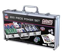 MasterPieces Casino - NFL New York Giants - Set di fiche da poker da 300 pezzi con custodia per il trasporto