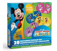 MasterPieces Giochi - Disney Educational Wood Matching Puzzle - Mickey Mouse & Friends Learn Colors - Gioco per famiglie e età 3+