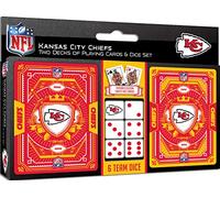 MasterPieces NFL Kansas City Chiefs - Set di 2 carte e dadi