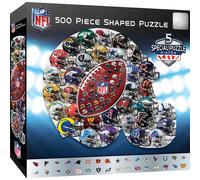 MasterPieces Puzzle a forma di casco NFL Drip Art da 500 pezzi - Perfetto per i fanatici della NFL - 25""x22""