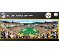 MasterPieces Puzzle sportivo da 1000 pezzi, NFL Pittsburgh Steelers Endzone View Panoramic, 33 x 99 cm