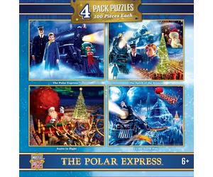 MasterPieces The Polar Express - Puzzle da 100 pezzi, con opere d'arte vivaci e pezzi durevoli, divertente attività familiare sfida cerebrale e intrattenimento educativo per bambini, adolescenti e