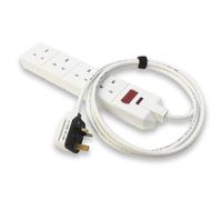 Masterplug 1, 2, 4 Gang Bianco Estensione Distribuzione Alimentazione 13amp