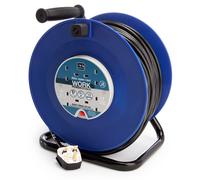 Masterplug 13A 4 Prese Cavo Avvolgibile Blu 50 Metri 240V HDCC5013-4BL-MP