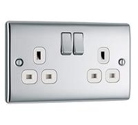 Masterplug cromo lucido doppia presa elettrica