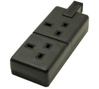 Masterplug ELS13/2B Presa Mains UK 13A Doppia Nera