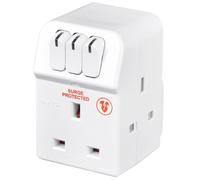MASTERPLUG - MSWRG3 - 3 Vie Singolarmente Inerruttori Surge Protetto Adattatore