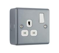 Masterplug Presa Metallica Con Interruttore 1-Gang 13A MSTMC521