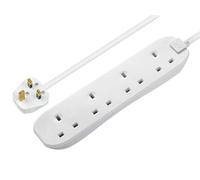 Masterplug - Prolunga 240V 4 Gang 13A Bianco 2m