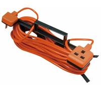 MASTERPLUG Prolunga da Giardino 15m 13A con 1 Presa e Ripiegacavo