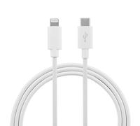 Masterplug USBCL35G1-MP - Cavo di ricarica e sincronizzazione da Apple Lightning a USB C, 1 m, 2 A, 18 W, 480 MBPS (bianco), in vinile