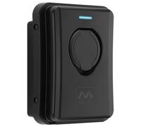 Masterplug VE, caricabatterie da parete per veicoli elettrici e ibridi plug-in tipo 2, con presa, modalità 3, blocco automatico, trifase, RFID con chiavi, nero, IP65, 22 kW, 32 A, EVCM3BS22BR