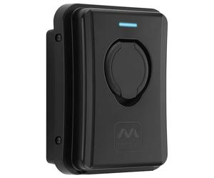 Masterplug VE, caricabatterie da parete per veicoli elettrici e ibridi plug-in tipo 2, con presa, modalità 3, blocco automatico, trifase, RFID con chiavi, nero, IP65, 22 kW, 32 A, EVCM3BS22BR